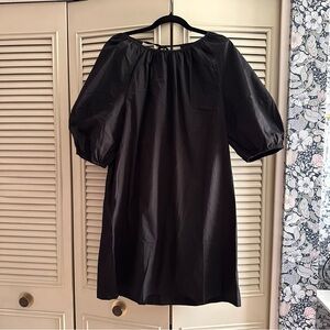 Banana Republic Black Puff Sleeve Mini Dress